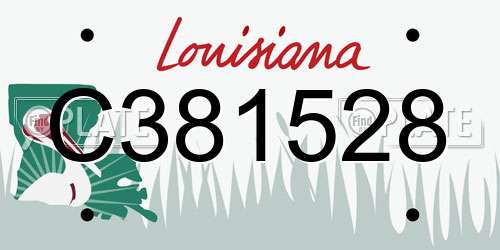 C381528 Louisiana License Plate