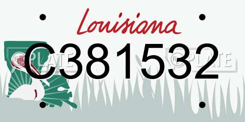 C381532 Louisiana License Plate