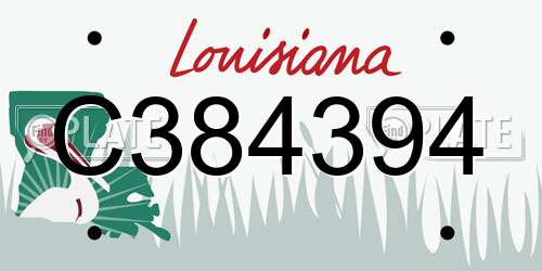 C384394 Louisiana License Plate