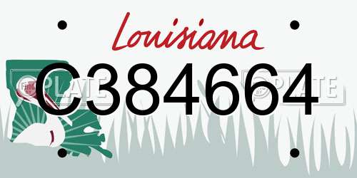 C384664 Louisiana License Plate