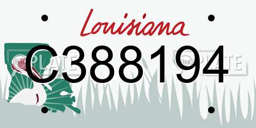 C388194 Louisiana License Plate