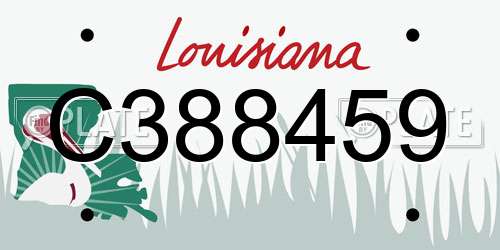 C388459 Louisiana License Plate