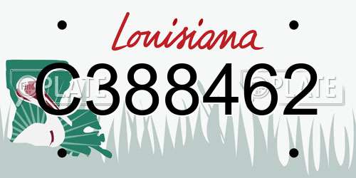 C388462 Louisiana License Plate