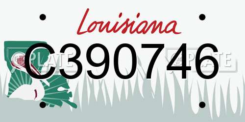 C390746 Louisiana License Plate
