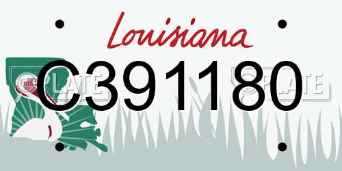 C391180 Louisiana License Plate