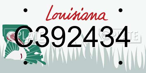 C392434 Louisiana License Plate