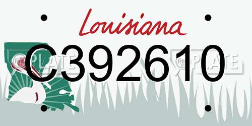C392610 Louisiana License Plate
