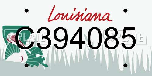 C394085 Louisiana License Plate