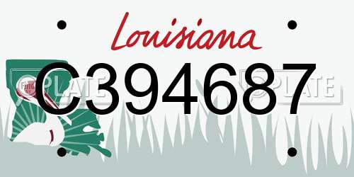 C394687 Louisiana License Plate