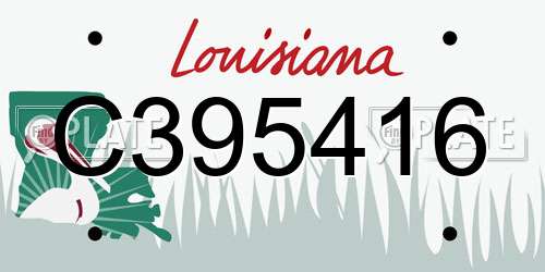 C395416 Louisiana License Plate