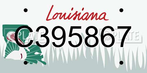 C395867 Louisiana License Plate