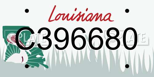 C396680 Louisiana License Plate