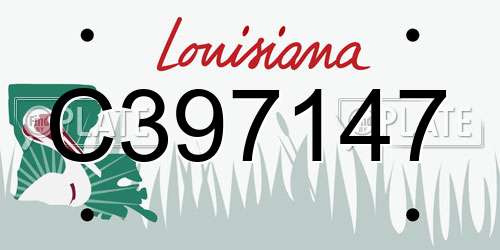 C397147 Louisiana License Plate