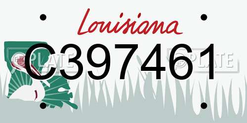 C397461 Louisiana License Plate