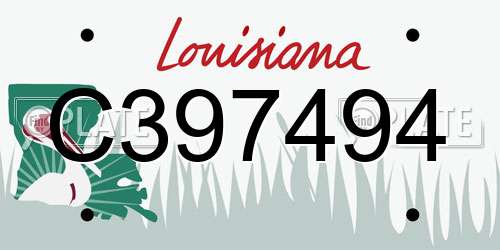 C397494 Louisiana License Plate