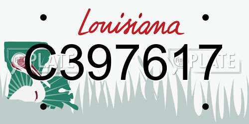 C397617 Louisiana License Plate