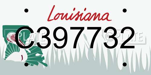 C397732 Louisiana License Plate