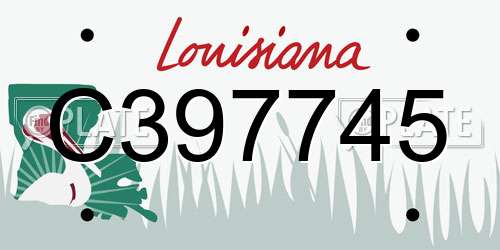 C397745 Louisiana License Plate