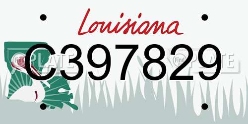C397829 Louisiana License Plate