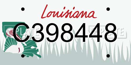 C398448 Louisiana License Plate