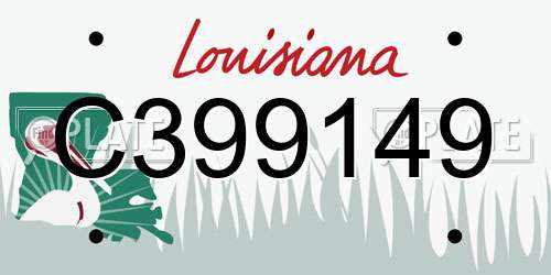 C399149 Louisiana License Plate