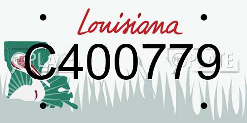 C400779 Louisiana License Plate