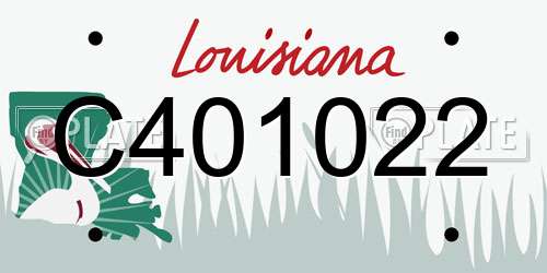 C401022 Louisiana License Plate