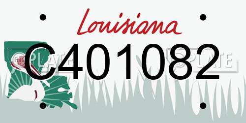 C401082 Louisiana License Plate