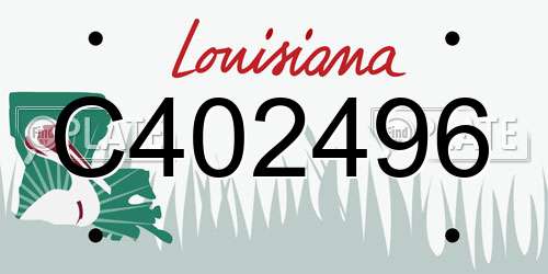 C402496 Louisiana License Plate