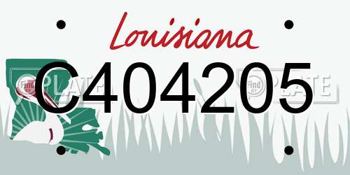 C404205 Louisiana License Plate