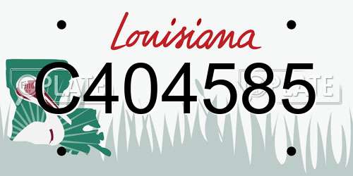C404585 Louisiana License Plate