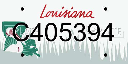 C405394 Louisiana License Plate