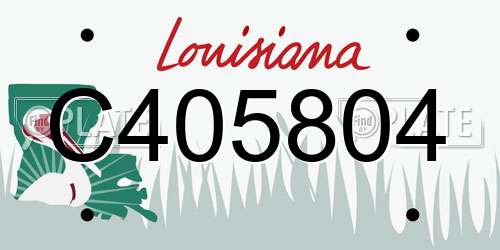 C405804 Louisiana License Plate