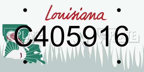C405916 Louisiana License Plate