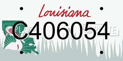 C406054 Louisiana License Plate