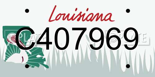C407969 Louisiana License Plate