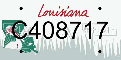 C408717 Louisiana License Plate