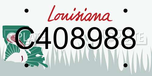 C408988 Louisiana License Plate