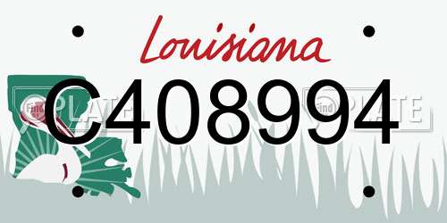 C408994 Louisiana License Plate