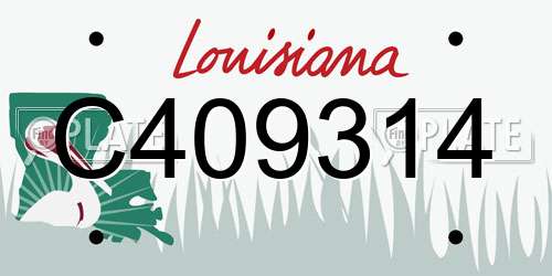 C409314 Louisiana License Plate