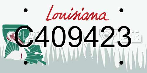 C409423 Louisiana License Plate