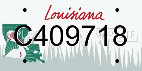 C409718 Louisiana License Plate