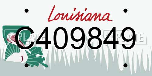 C409849 Louisiana License Plate