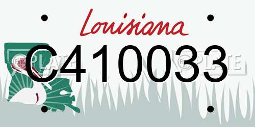 C410033 Louisiana License Plate