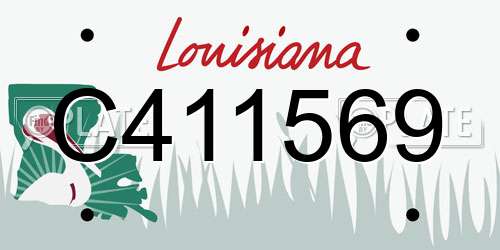 C411569 Louisiana License Plate