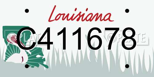 C411678 Louisiana License Plate