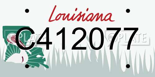C412077 Louisiana License Plate