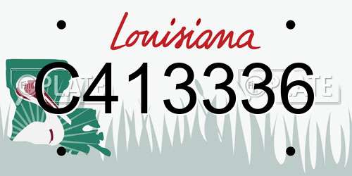 C413336 Louisiana License Plate