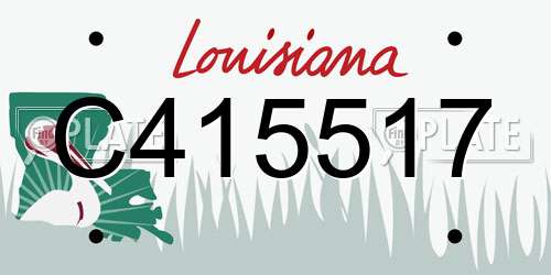 C415517 Louisiana License Plate