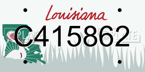 C415862 Louisiana License Plate